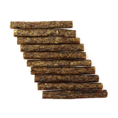 DOGBOSS 100% Natur Kaustangen 100% Hirschhaut oder 100% Pferdehaut, 10 Stück x 15 cm (10er 100% Hirschhaut)