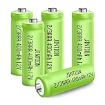 JINTION NIMH 2/3AAA Rechargeable 2/3 AAA Batteries 1.2V 400mAh Rechargeable Battery Button Top 5 Pack(They are not AAA Size Batteries)