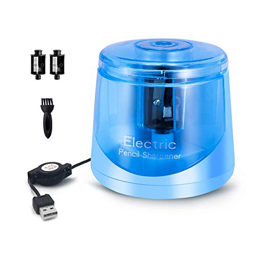 Electric Pencil Sharpener, Small and Portable Pencil Sharpener for NO.2 Pencils and Colored Pencils, Auto Feature and Durable for Classroom, Home and Office, USB Cable Included Electric Pencil Sharpener, Small and Portable Pencil Sharpener for NO.2 Pencils and Colored Pencils, Auto Feature and Durable for Classroom, Home and Office, USB Cable Included