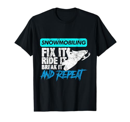 Vintage Snowmobile TShirt Snowmobiling Gear Fix It Ride It T-Shirt