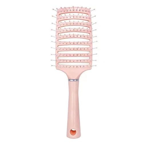 HSHTTKL ヘアブラシ カーブベントブラシ 高速ブロー乾燥 プロフェッショナルカーブベントスタイリングヘアブラシ 女性用 男性用 パドルもつれ解除ブラシ ウェットドライカーリー用 太いストレート、 1