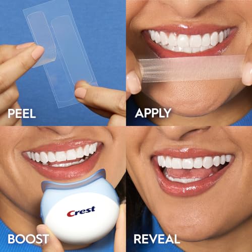 Image of Crest 3D Whitestrips Professional Effects + LED Light - Teeth Whitening Kit, 1 Light + 20 Treatments, Each with 1 Upper /1Lower, 40 Strips - Crest 3DWhite Teeth Whitening Strips
