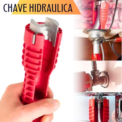 Chave Hidraulica Multifuncional Ajustável para Pia Torneira 8 em 1