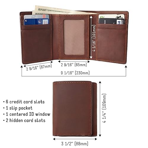 Engraved Mens Wallet, Slim Trifold Wallet, Fathers Day Gifts for Men, Wallet with Name, Husband Boyfriend Gift, Gift for Husband From Wife, GENUINE LEATHER4