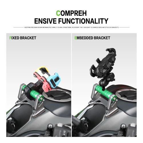 Support GPS Kawasaki Z900 Fixation Rigide Aluminium Vert Haute Performance - 3