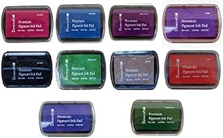 Set of 10 Different DOVECRAFT Pigment Ink Pads Rubber Stamping Assorted Colours