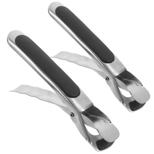 SECFOU Hot Dish Gripper Anti-Scald Stainless Steel Plate and Bowl Clamp with Non-Slip Handle for Safe Lifting of Steam Heated Dishes in Kitchen