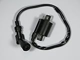 Verstärkte Sekundärleistung Zündspule Ersatzteil für/kompatibel mit Yamaha Raptor YFM 250/350 R + Zündkerzenstecker