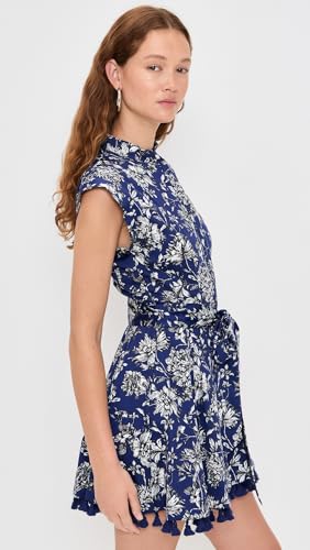 alice + olivia Women's Lucy Cuffed Cap Sleeve Mini Shirt Dress4