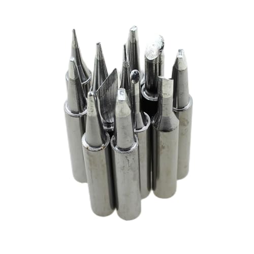 Image of RLECS 12PCS 42x6mm Multi Layer Plating Polished Purple Copper Core 900M Soldering Iron Tip Silver Welding Equipment Accessories for Precision Circuit Repair and Electronic DIY