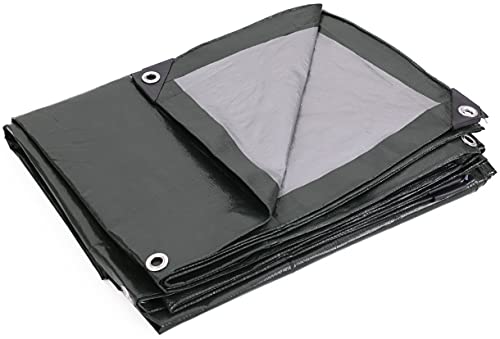 Kotap 12 x 14 Ft. Heavy-Duty Protection/Coverage Tarp, 8-mil, Reversible, Multi-Use, Waterproof, Green-Silver, (TGS-1214) by Kotap - Image 2