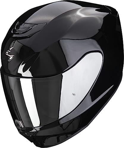 Scorpion Exo-391 Solid Negro Brillo | Casco de Moto Integral Unisex Hombre y Mujer Homologado ECE 22.06 (L)