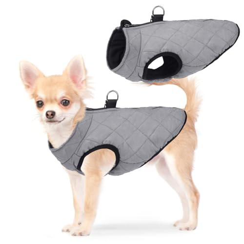 Image of SCENEREAL Winter Dog Vest Coat with Harness Built in