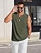 COOFANDY Mens Vintage Style Knit Vest V Neck Sleeveless Tank Top Textured Jacquard Summer Resort Beachwear, Army Green, Small