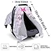Metplus 2 in 1 Baby Car Seat Cover, Car Seat Canopy for Babies, Mom Nursing Cover, Minky Baby Carrier Covers, Newborn Boy Girl Shower Gift, Peekaboo Opening & No Touch Sign, Grey Stripes