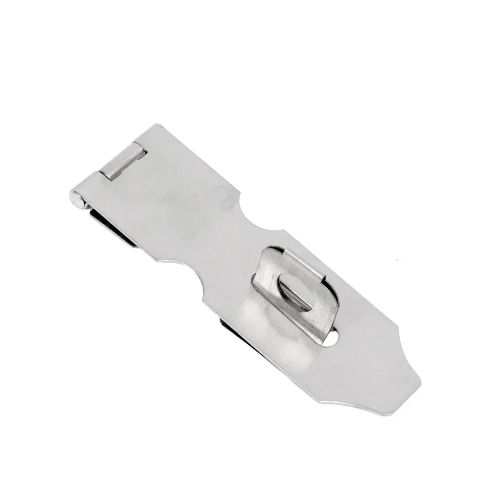 Dqzrtueca Silver 10.8Cm Hasp And Staple, Stainless Steel Padlock Hasp Staple Latch Lock Hardware Wood Cabinet Silver (5.7-10.8Cm)(Silver 10.8Cm)