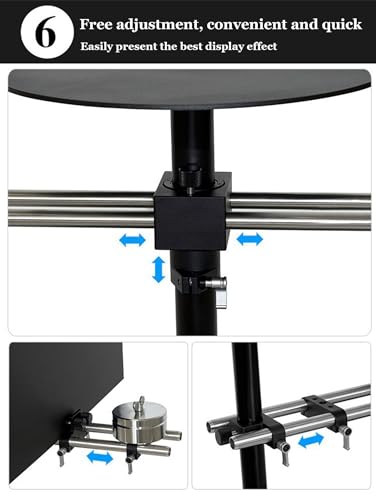 Plataforma giratoria para fotografía, soporte de exhibición giratorio, libremente ajustable, carga de 44 libras, para fotografía de productos de cabina de fotos
