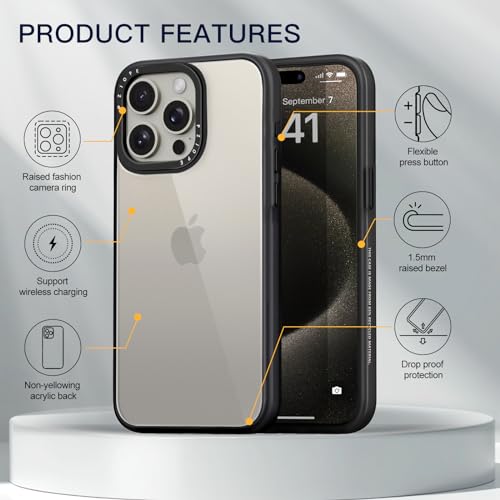Coque iPhone 15 Pro Max esthétique transparente en verre acrylique cristal - 6