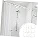 Unomor 12pcs Transparent Plastic Shower Curtain Rings Hooks for Shower Rod Smooth Slide Hooks Compatible with All Rod Types Simple Stylish Design for Bathroom and Living Room Drapes
