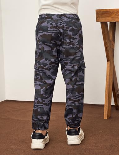 Image of Amazon Brand - Symbol Boy's Cotton Cargo Jogger | Elasticated Waistband and Cuff | Stretchable | Age 2-14 Years