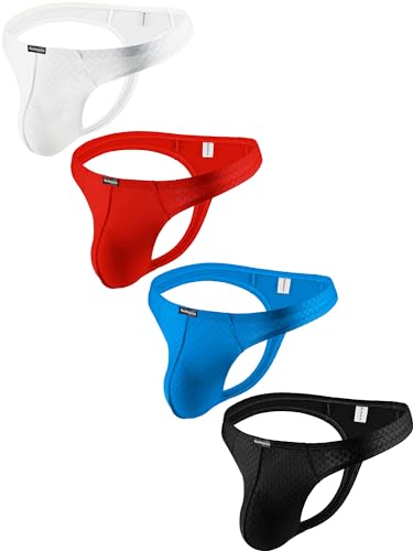 Men's T-Back Thongs Sexy Low Rise G-String Swimming Under Panties