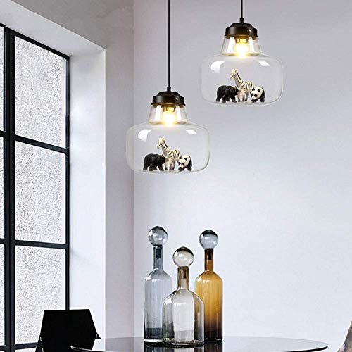 Lámpara de techo de cristal Edison estilo retro nórdico 6