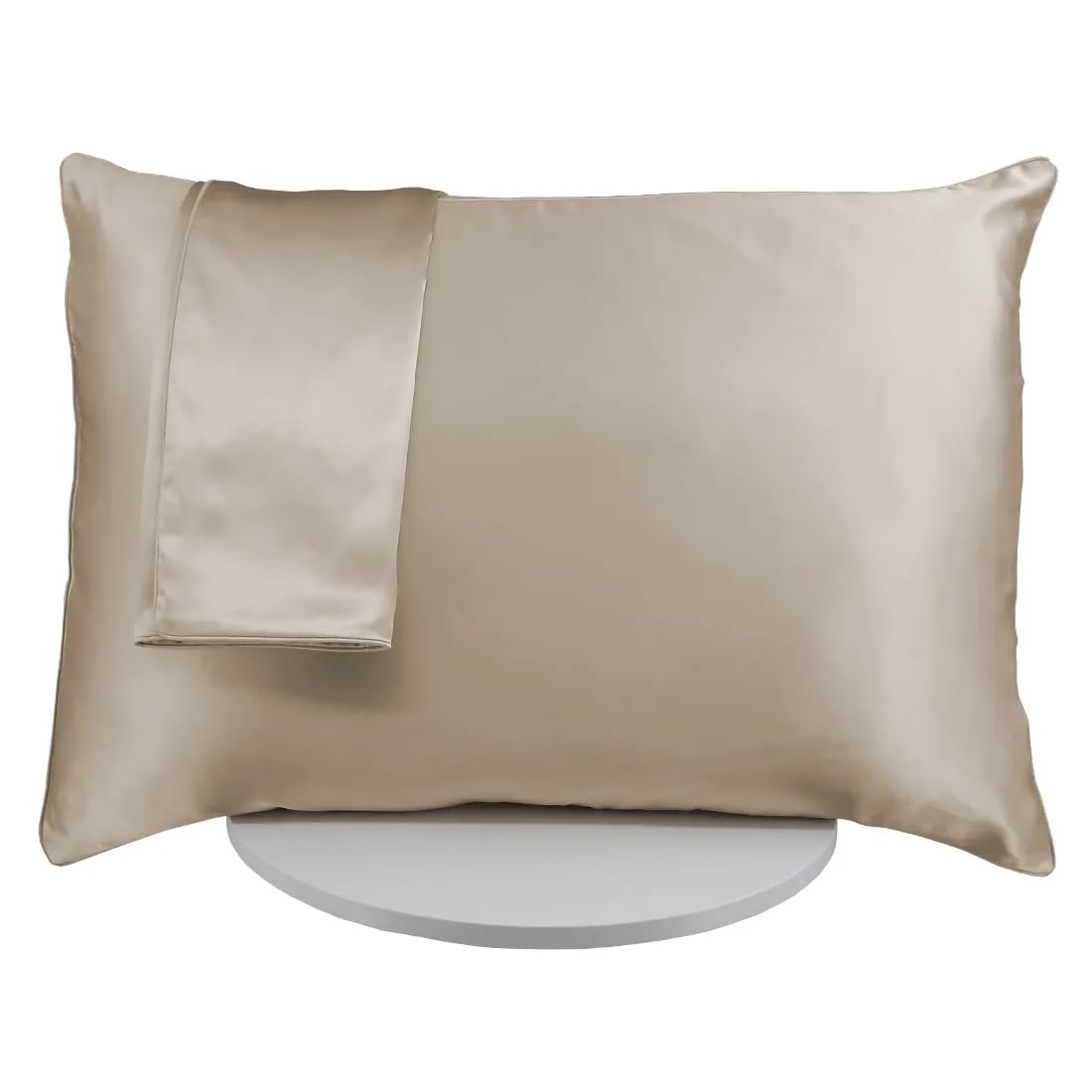 Seidenkissenbezug Dunkelchampagner inSilk - 100% Maulbeerseide, Satin, luxuriös & hautfreundlich, mit Hotelverschluss und Paspelierung, maschinenwaschbar (40 (H) x 80 (W))