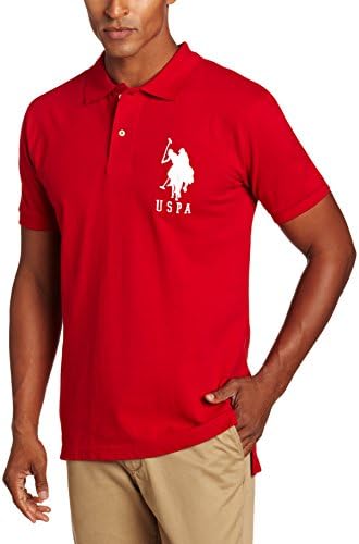 U.S. Polo ASSN. Mens Solid Short-Sleeve Pique Polo Shirt