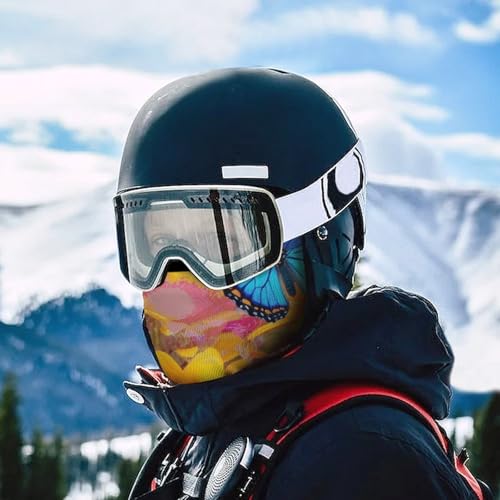 Balaclava para hombre, máscara para esquí y ciclismo, con diseño de mariposa y flores, cubreboca y cuello para invierno miniatura 5