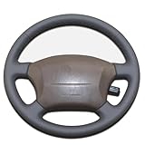 Loncky Custom Genuine Leather Steering Wheel Cover for Toyota Land Cruiser 1995 1996 1997 1998 1999 2000 2001 2002 Lexus LX 450 1996 1997 / LX 470 1998-2002 / Lexus LS400 1996-2000 Accessories