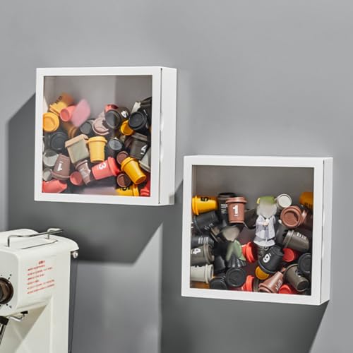 Boîte de présentation murale blanche en ABS pour rangement - 5
