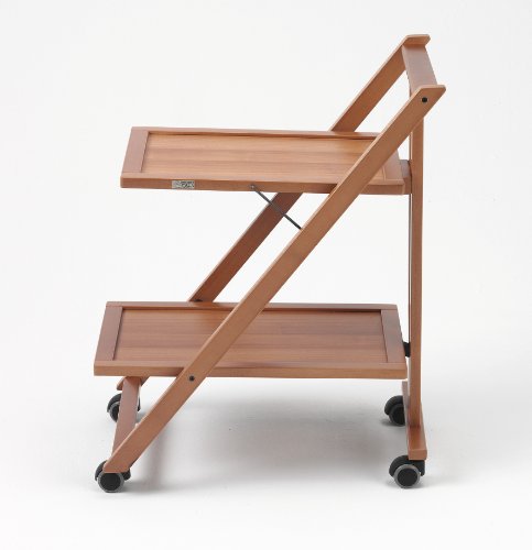 ARREDAMENTI ITALIA Camarera para Bebidas SIMPATY, Madera - Plegable - 2 bandejas - Color: Madera de...