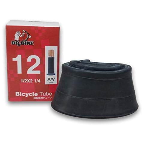 DR BIKE Bicycle Inner Tube, 12 inch, Durable Butyl Rubber, Schrader Valve Cover
