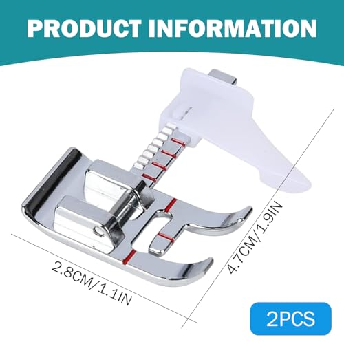 Set 2 Piezas Pie Prensatelas con Guía Ajustable para Máquina de Coser miniatura 5