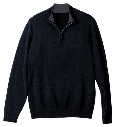 Edwards Quarter Zip Cotton Blend Sweater