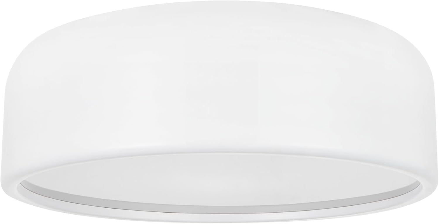 CWI Lighting 19" White Flush Mount Light for Bedroom, Hallway – 3-Light Modern Design with E26 Bulb Base – LED Compatible, Dome Shade – BACL Certified