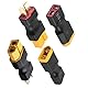 TQPXZO 4 Stück XT60 XT-60 Stecker Buchse Stecker Adapter für RC Lipo Ladegerät Batterieanschlüsse