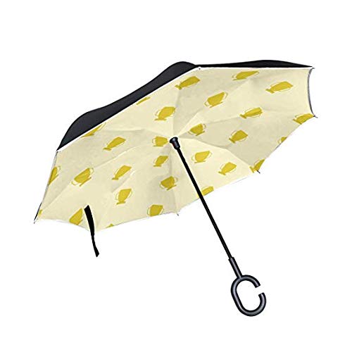 Parapluie inversé de golf Trophée Heureux idéal pour le sport et les sorties sous la pluie