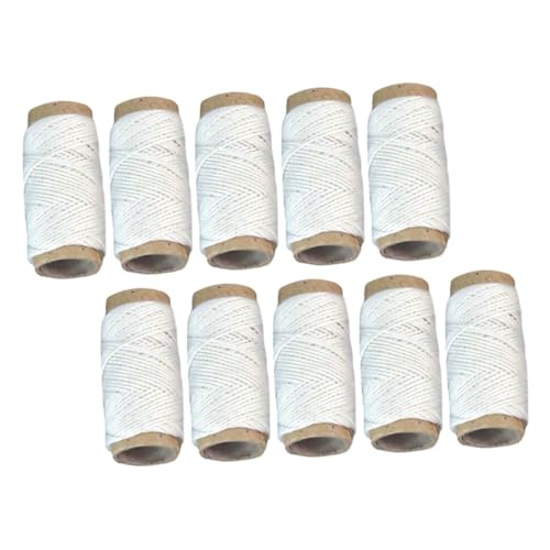 NUOBESTY Sausage Cotton Rope Meat Packaging Twine 100% Cotton Sausage Meat Parcel String for Kitchen Butchery Cooking 20 Meters Per Roll 20 Rolls Set