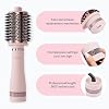 L'ANGE HAIR Multi-Volume Series Blow Dryer Brush | Interchangeable Hair Dryer Brush with Ionic Titanium Barrel for Smooth, Voluminous Styling | Black - Oval 60mm