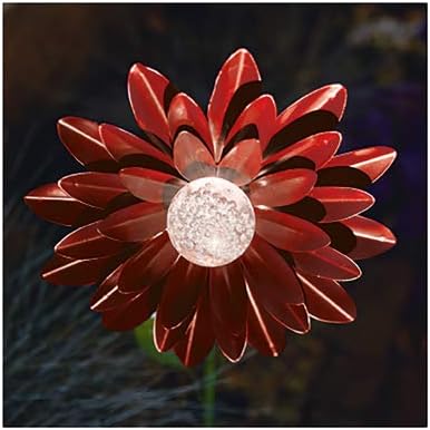 Luxform Lighting Dahlia Flower Solar Lights - Pair (Red)