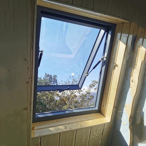 Claraboya Techo, Cubierta de Trampilla de Ático, tragaluz para techos, puerta de seguridad, pozo de iluminación subterráneo, ventana con cubierta de vidrio templado de doble capa(70x70cm/27.6x27.6in)