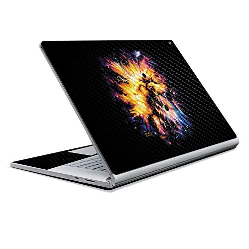 Image of MightySkins Carbon Fiber Skin for Microsoft Surface Book 2 13 inch (2017) - Leo Galaxy,Textured Carbon Fiber Finish,Easy to Apply, Remove, and Change Styles,
