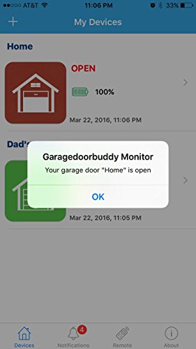 Brocel GarageDoorBuddy Monitor - Monitor Garage Doors from Anywhere (Not for Controlling The Garage Door)