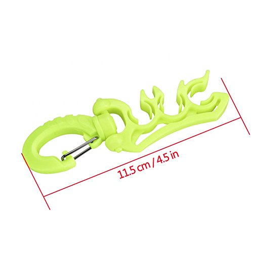 Diving Regulator Hose,3 Colors Underwater Scuba Diving Plastic Double BCD Hose Holder With Clip Hook(Yellow) - Image 4