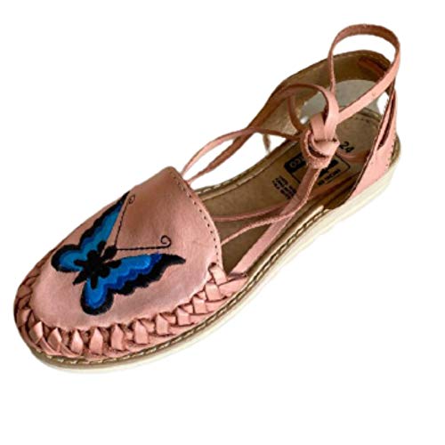 Dona Michi Women Genuine Authentic Mexican Leather Handcrafted Colorful Sandals