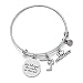 Gymnastics Charms Bracelets - Sports Bangle with Birthstone Birthday Gift for Gymnast