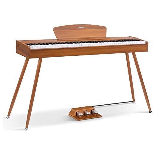 Donner DDP-80 Pianoforte Digitale 88 Tasti Tastiera Ponderati, Azione del Martello II, Piano Elettrico Domestico con Supporto, Pedale Triplo e Collegamento USB MIDI