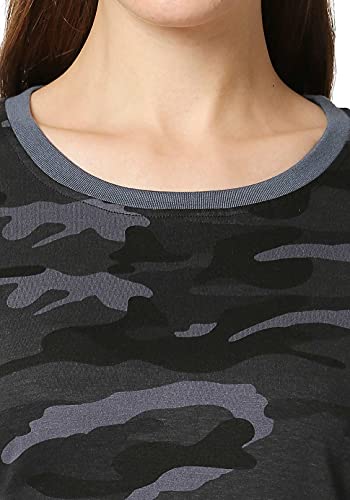 Image of Wear Your Opinion Women's Camouflage Army Military Stylish Half Sleeve Top T-Shirt