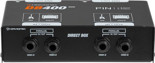 HAYONIK, Direct Box Duplo Estéreo DB400Duo Preto